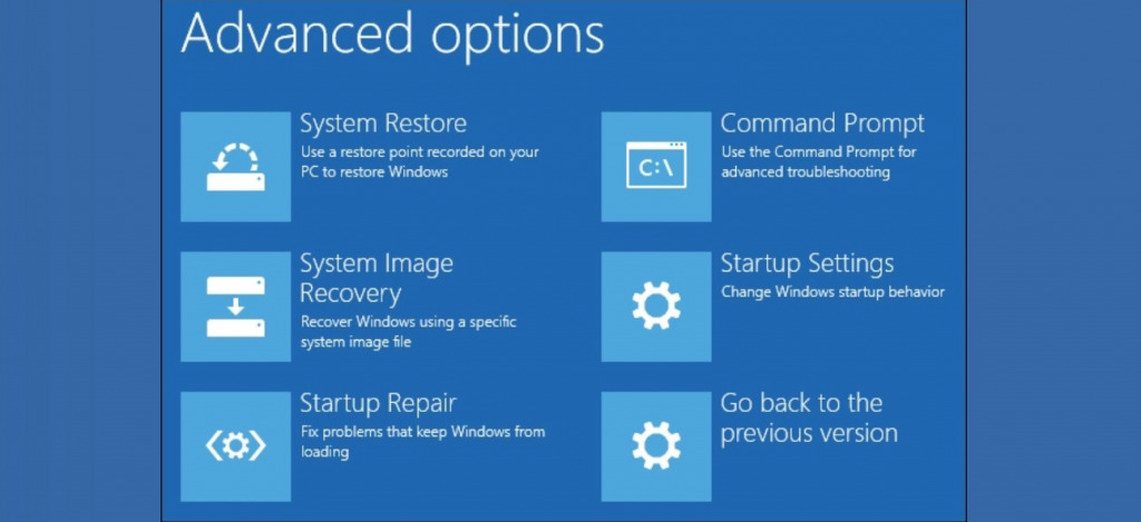 Windows advanced boot options