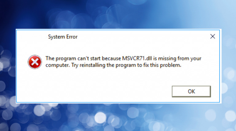 Computer Error Code 427 Full Fix: MSVCR71.dll Was Not Found Error on Windows PC