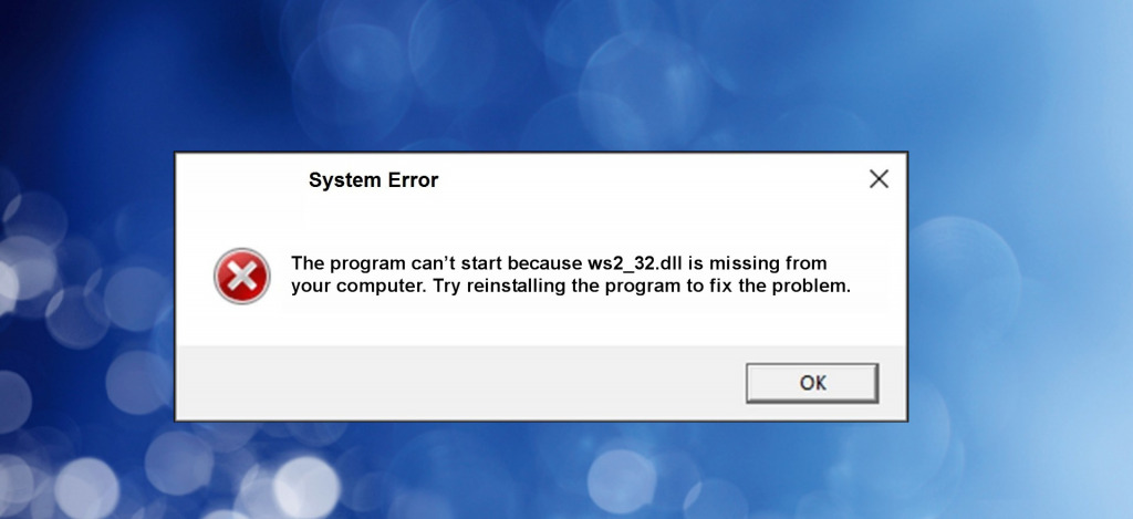 ws2_32.dll not found error message