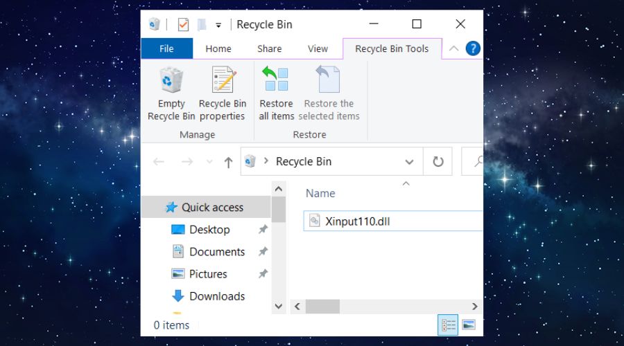 Recycle Bin Xinput110