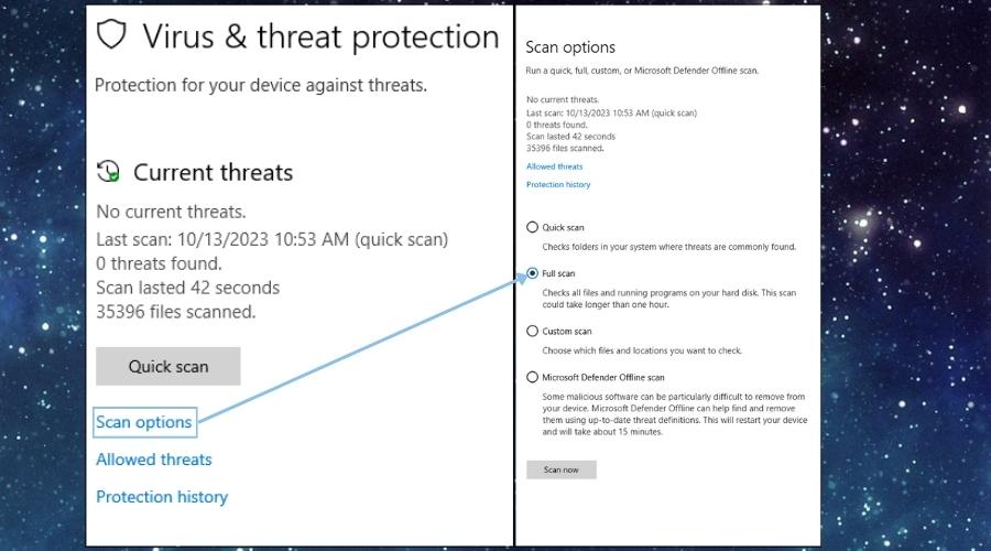 Virus & threat protection