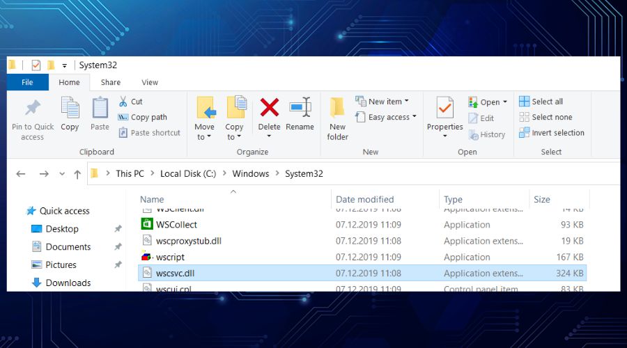 wscsvc.dll in System32