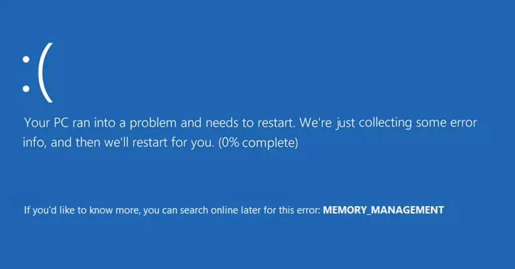 Memory Management BSoD