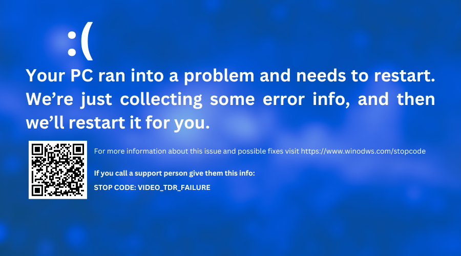 What Does VIDEO_TDR_FAILURE Mean and How to Fix It?
