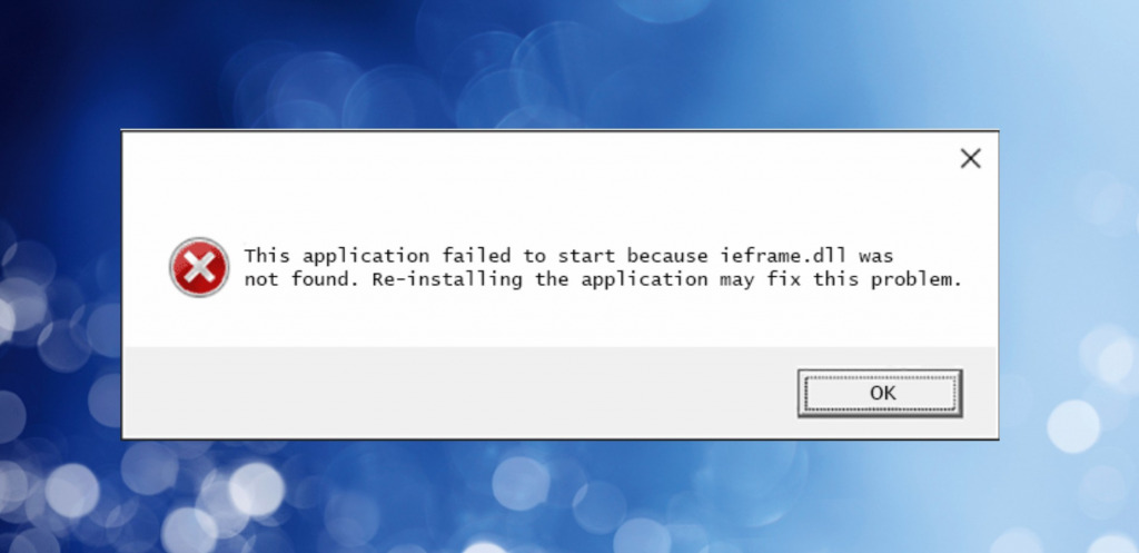 ieframe.dll error message