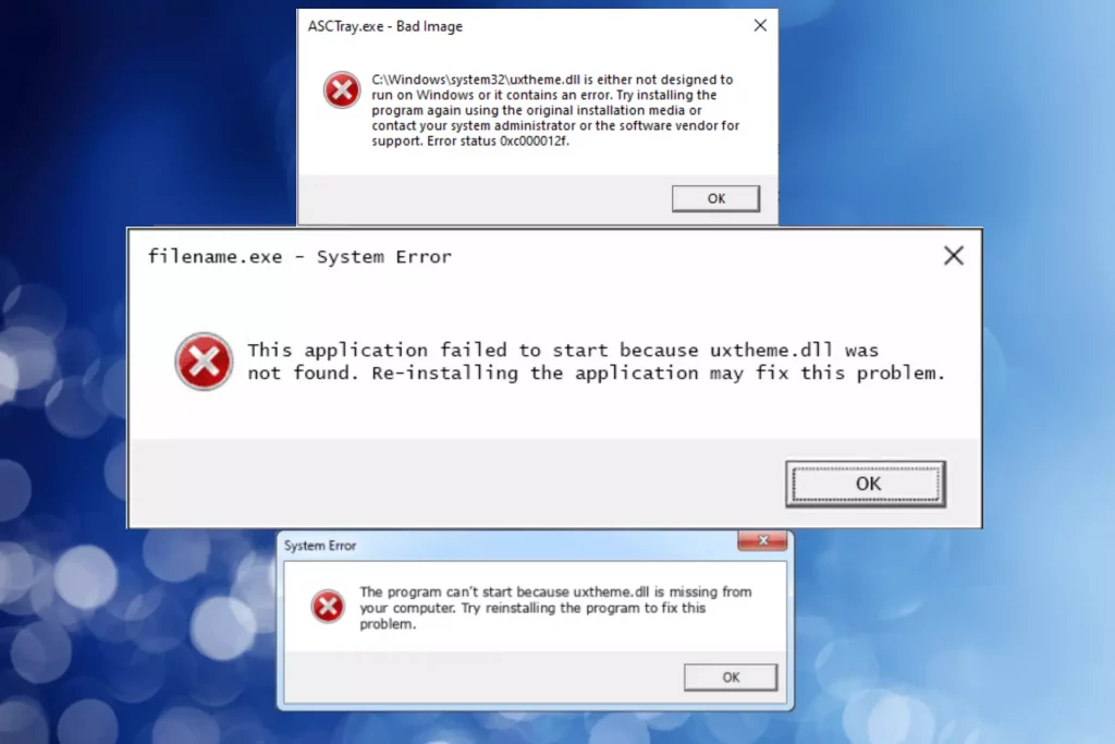 How to fix uxtheme.dll errors on Windows 10