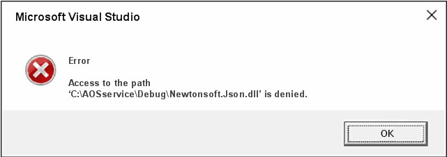 newtonsoft.json.dll denied error message Windows