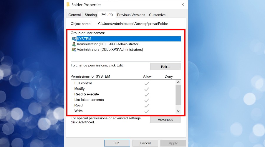 windows user permissions