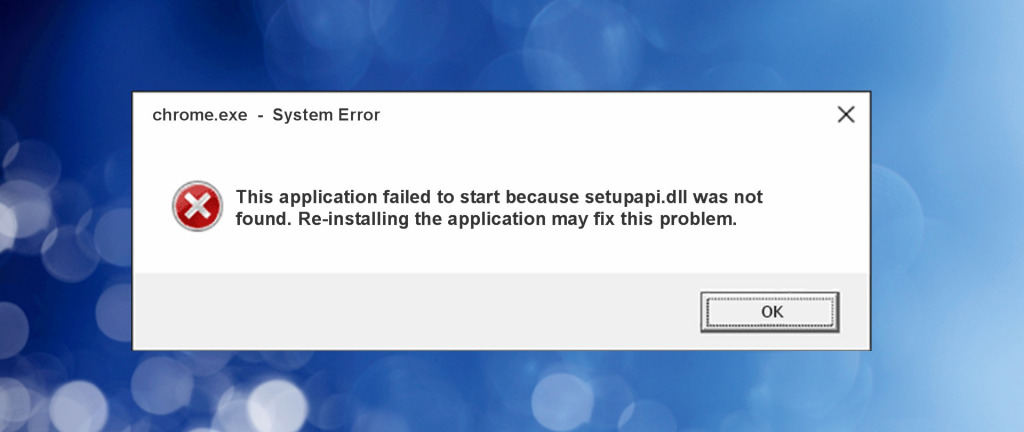 SetupAPI.dll error message on Windows