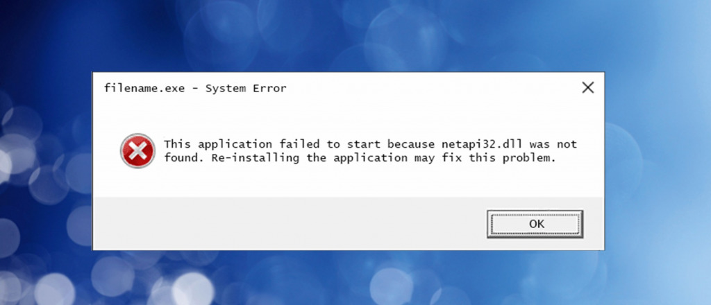 netapi32.dll error message on Windows