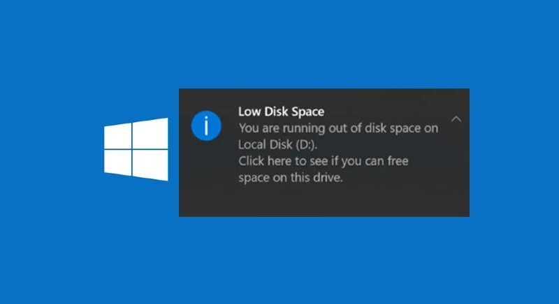 low disk space