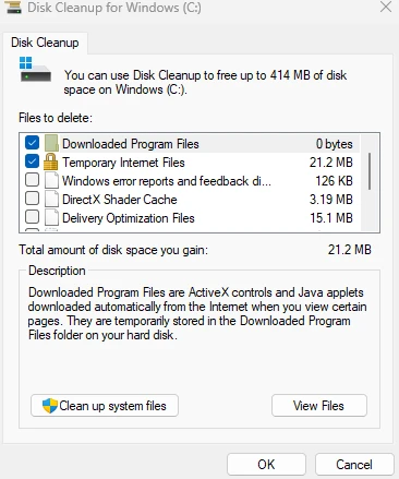 drive c cleanup for Insufficient Disk Space on Windows