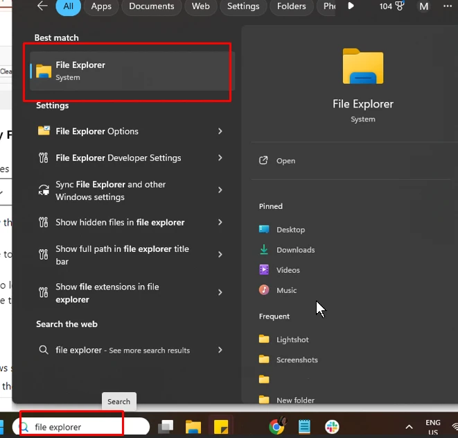 empty file explorer for Fix Insufficient Disk Space on Windows