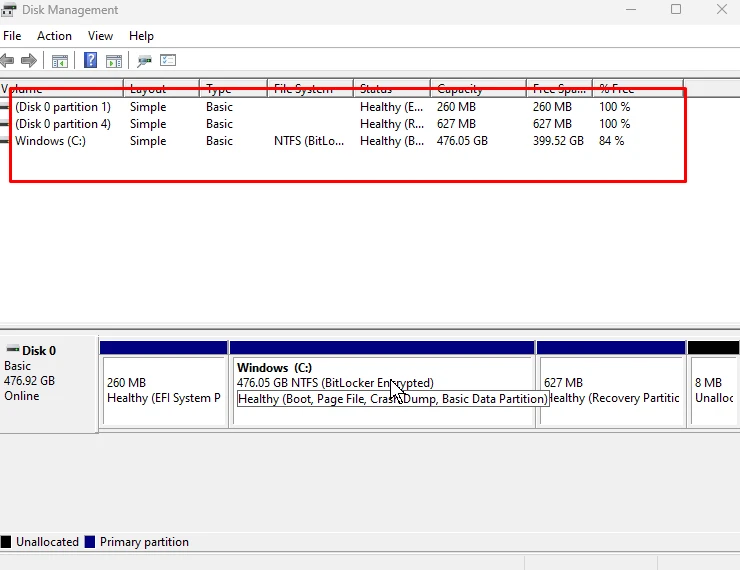 disk management for Insufficient Disk Space on Windows