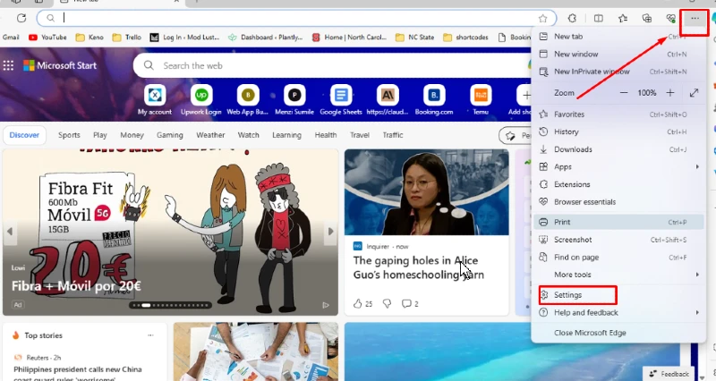 clear Browser Cache in Windows 10: microsoft edge