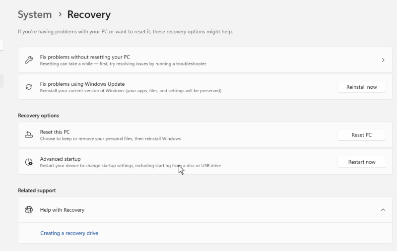 system recovery_ High CPU Usage on Windows