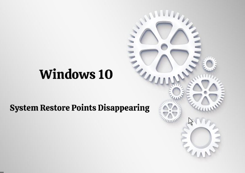 Windows 10 System Restore Points Disappearing