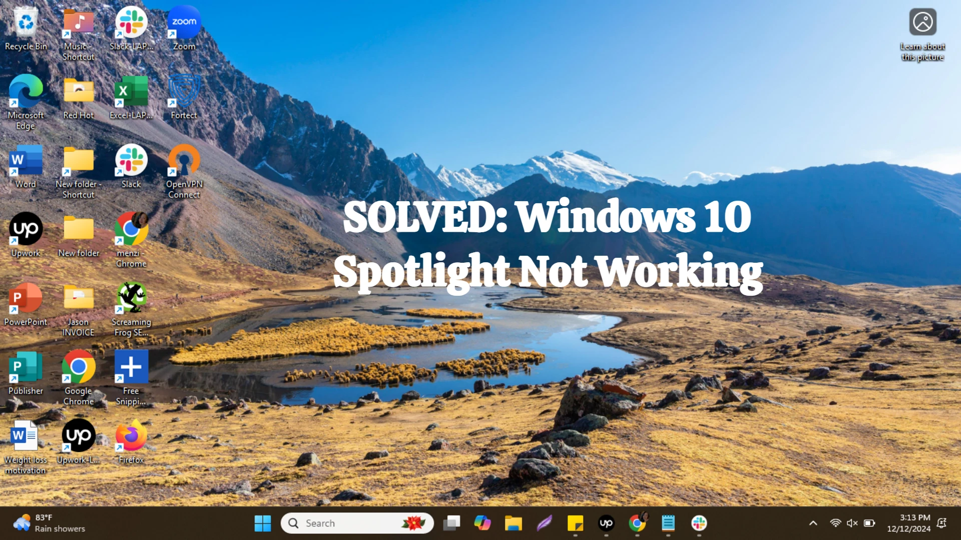 How to Fix Windows 10 Spotlight Not Working - Fortect