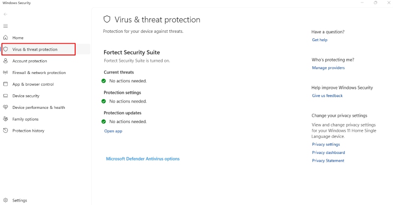 virus and threat protection_ Windows 11 High Memory Usage