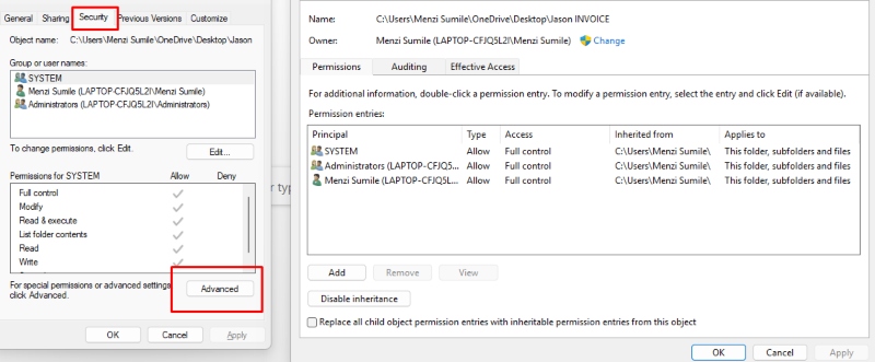 File Permission Error on Windows 10/11