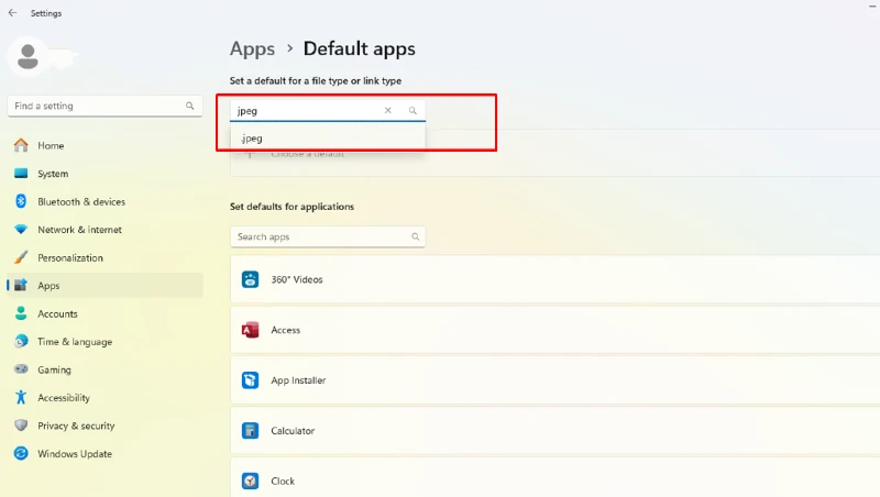 default-apps: File Associations in Windows 11