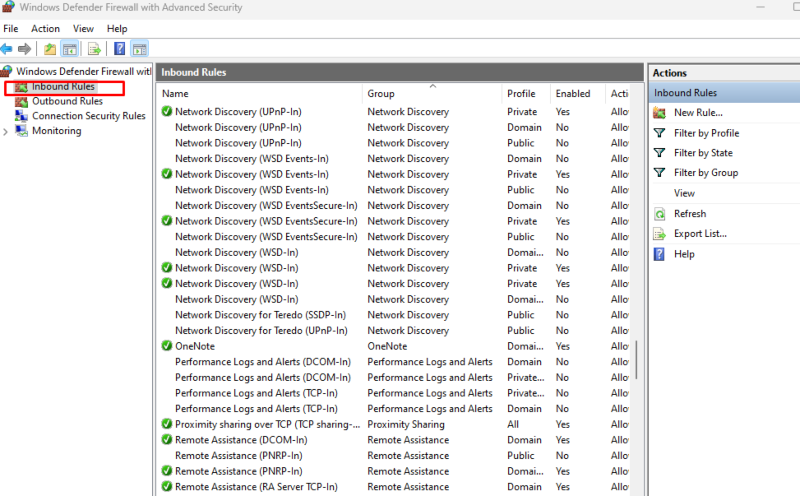 Allow Remote Desktop in Firewall Settings: Windows 10 Remote Desktop Not Working