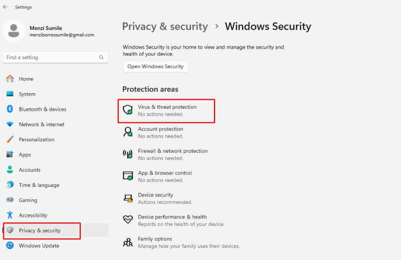 virus and threat protection_ PowerShell Malware