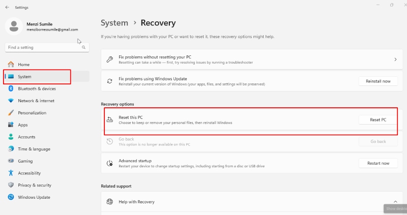 reset this pc_ PowerShell Malware