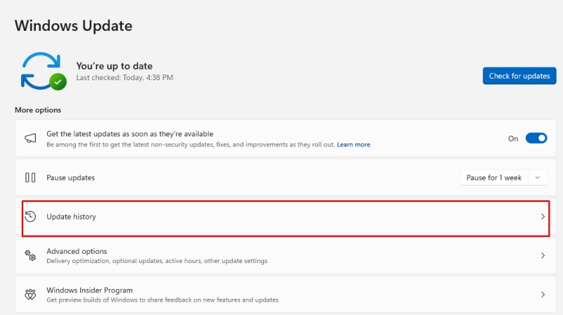 update history: windows 11 restart loop