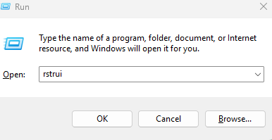 rstrui: Taskbar Right-Click Not Working