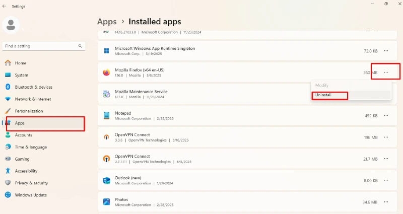 uninstall installed apps: WinRing0 Vulnerability