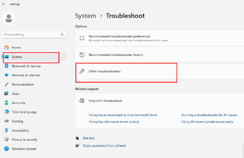 run troubleshooter: Webcam Not Detected by Windows