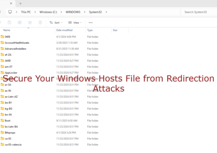 Securing Your Windows Hosts File from Redirection Attacks